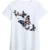 Women's Butterfly Short Sleeve Graphic T-Shirt