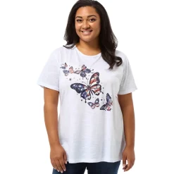 Women's Butterfly Short Sleeve Graphic T-Shirt