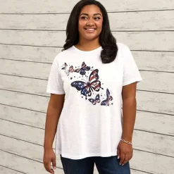 Women's Butterfly Short Sleeve Graphic T-Shirt