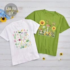 Women's Colorful Floral Short Sleeve Graphic T-Shirt