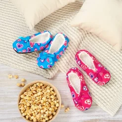 Women's Cozy Pull-On Slipper Socks with Grippers - Set of 2