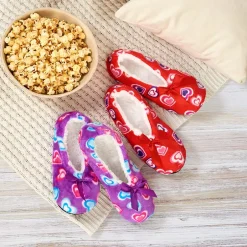 Women's Cozy Pull-On Slipper Socks with Grippers - Set of 2