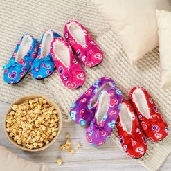 Women's Cozy Pull-On Slipper Socks with Grippers - Set of 2