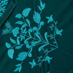 Women's Embroidered Velvet Open Front Cardigan
