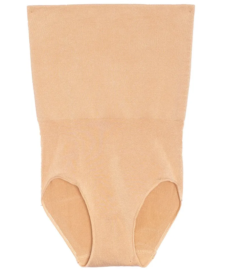 Women's High-Waisted Shaper Briefs or Boy Shorts - Nude Size Small