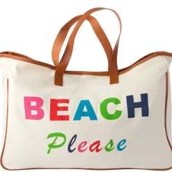 Women's Large Canvas Beach Tote Bag