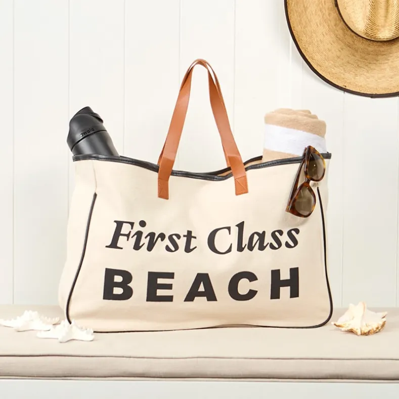 Women's Large Canvas Beach Tote Bag
