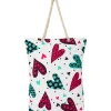 Women's Love Heart Tote Bag with Rope Handle