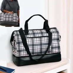 Women's Plaid Travel Duffle Bag