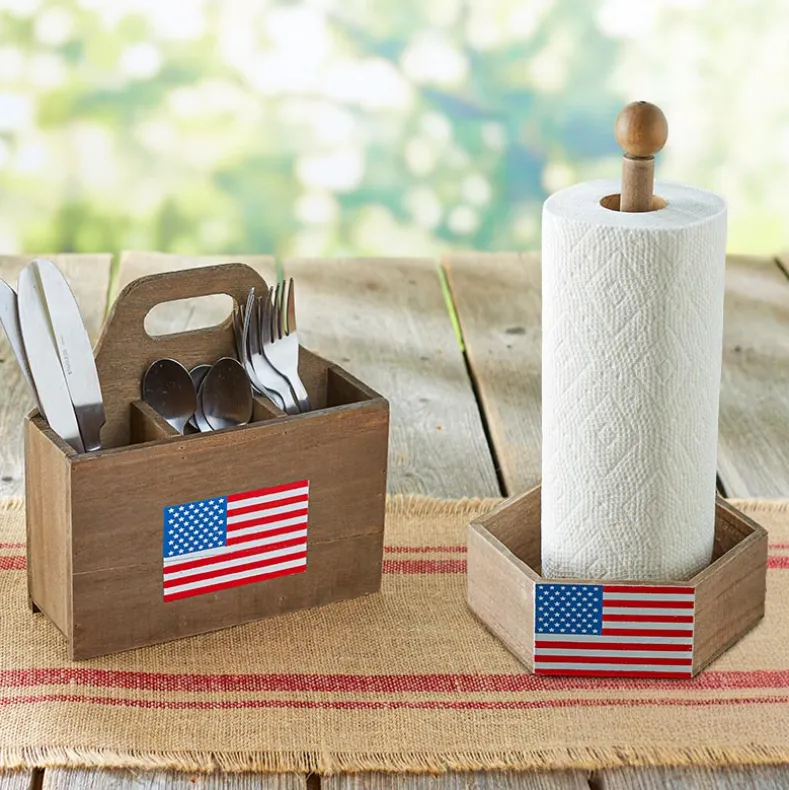 Wooden Americana Serving Collection
