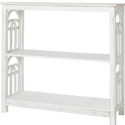 Wooden Console Table with Arched Side Accent - 2-Tier - 30