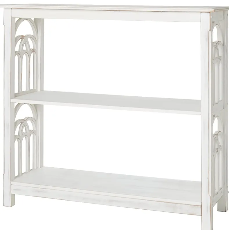 Wooden Console Table with Arched Side Accent - 2-Tier - 30"H