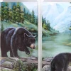 Woodland Animal Canvas Wall Art Trio - Bear or Deer