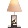 Woodland Animal Silhouette Tabletop Lamp