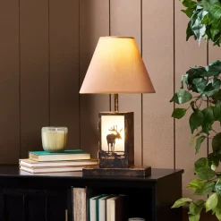 Woodland Animal Silhouette Tabletop Lamp