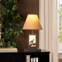Woodland Animal Silhouette Tabletop Lamp