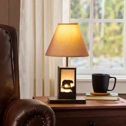 Woodland Animal Silhouette Tabletop Lamp