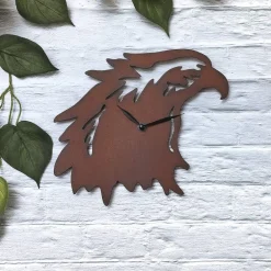 Woodland Clock Animal Silhouette Moose Bear of Eagle