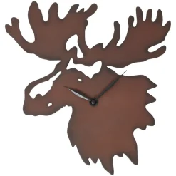 Woodland Clock Animal Silhouette Moose Bear of Eagle