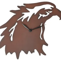 Woodland Clock Animal Silhouette Moose Bear of Eagle