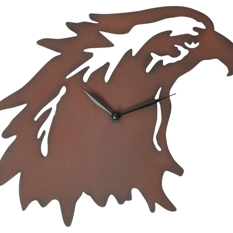 Woodland Clock Animal Silhouette Moose Bear of Eagle