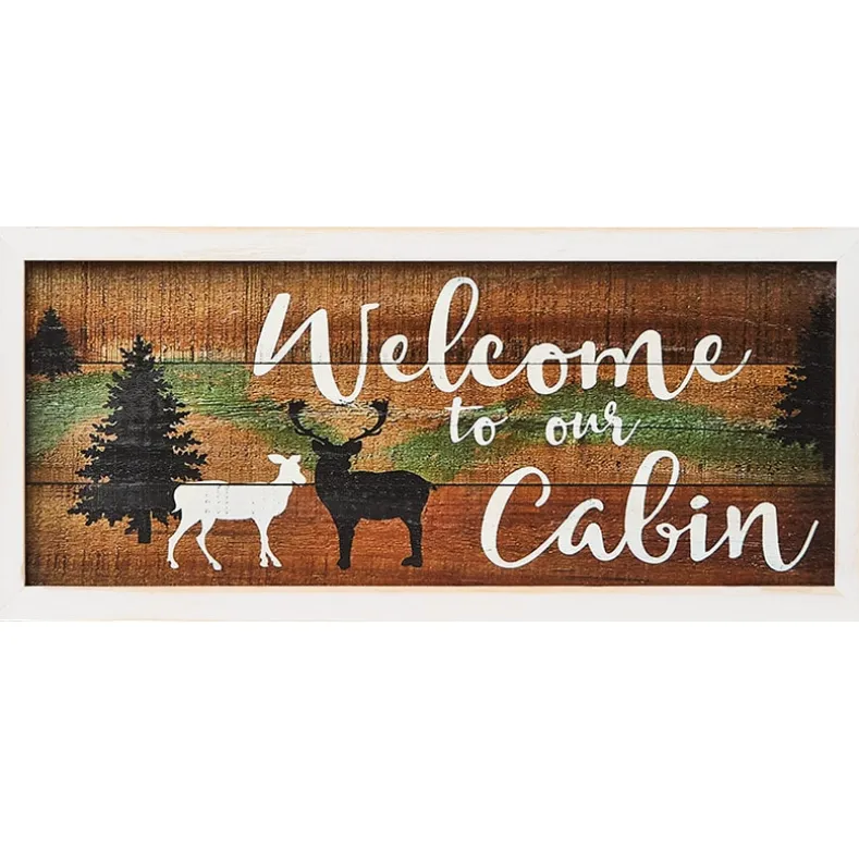 Woodland Welcome Sign Wall Art - Cabin, Lake or Woods