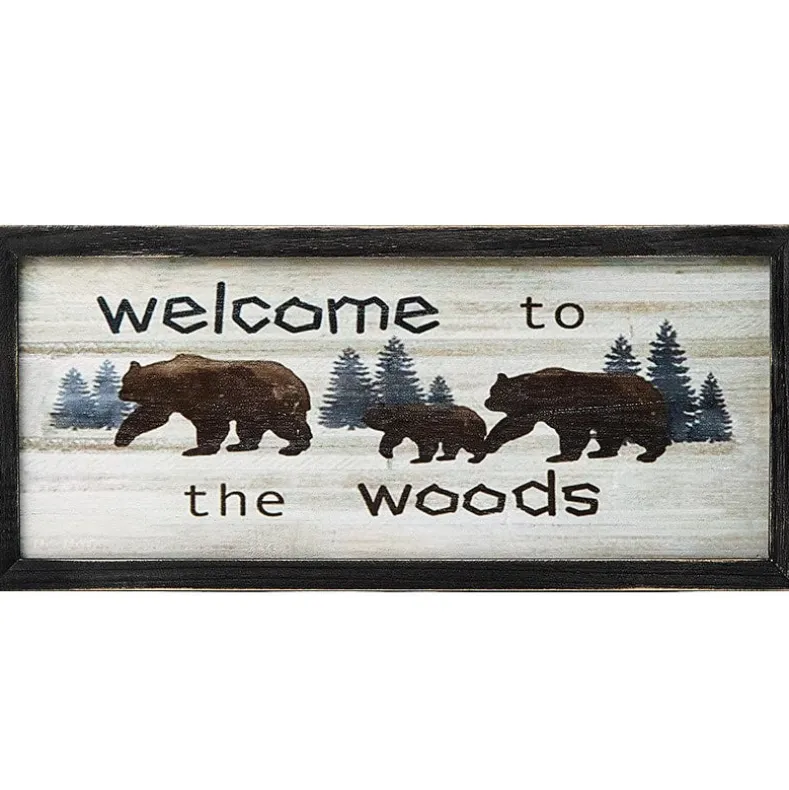Woodland Welcome Sign Wall Art - Cabin, Lake or Woods
