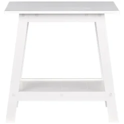 Wood Rectangular 2-Tier Accent Side Table
