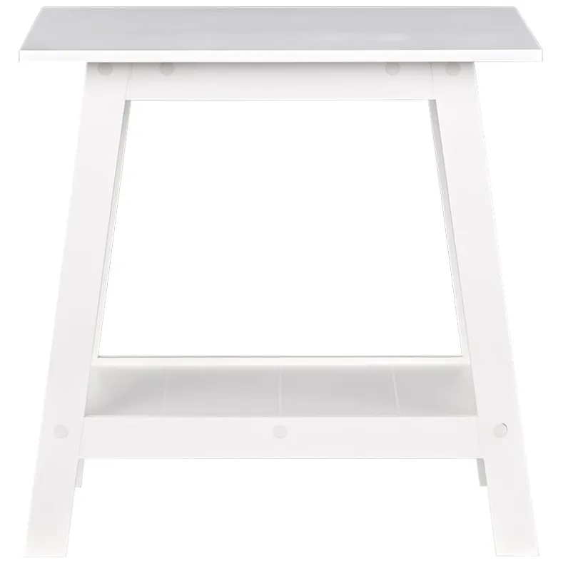 Wood Rectangular 2-Tier Accent Side Table
