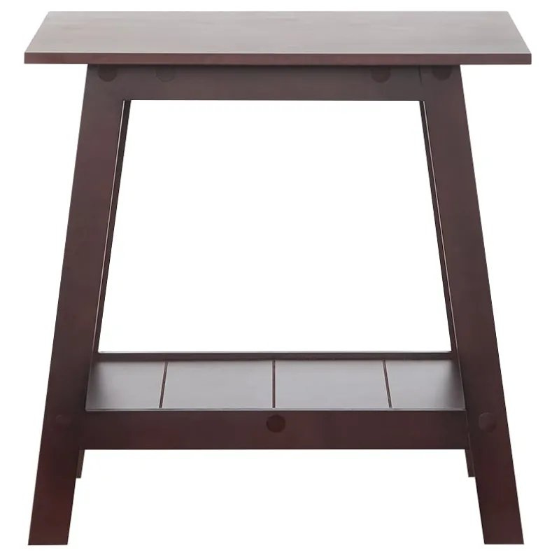 Wood Rectangular 2-Tier Accent Side Table
