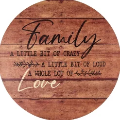 Wood Sentiment Printed 12" Kitchen Countertop Lazy Susan