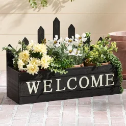 Wood Welcome Planter