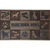Woof Wipe Your Paws Rubber Doormat