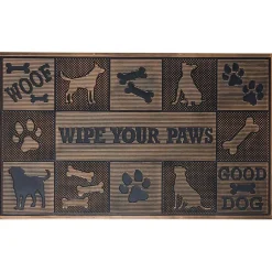 Woof Wipe Your Paws Rubber Doormat