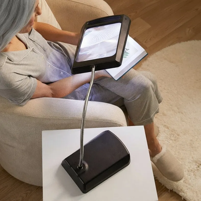 3X Magnification LED Reading Floor Lamp 34" Tall Battery Operated